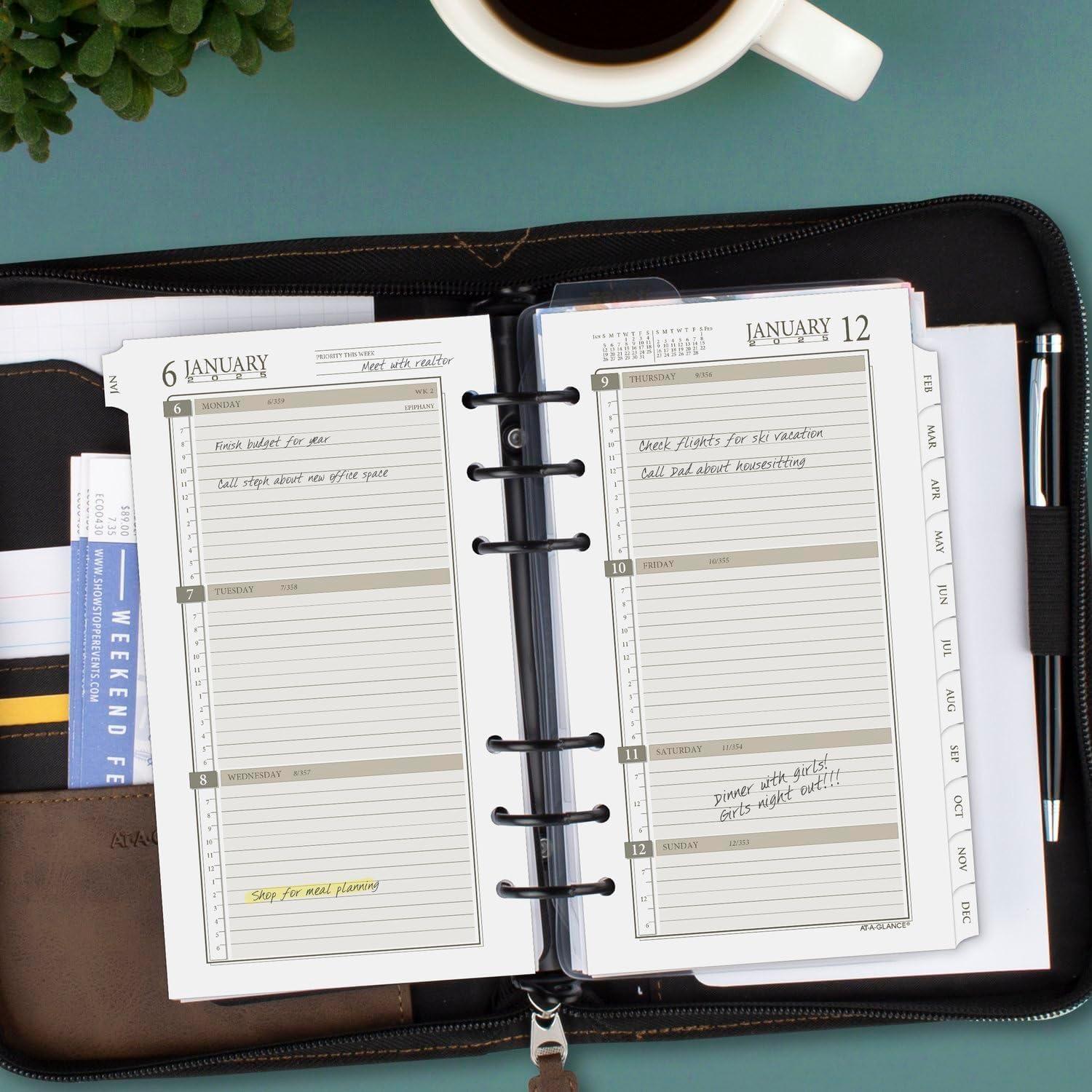 image:imageATAGLANCE 2026 Planner Refill Weekly amp Monthly 375 x 675 Portable Size 3 LooseLeaf 471285Y262025 Old Edition Portable