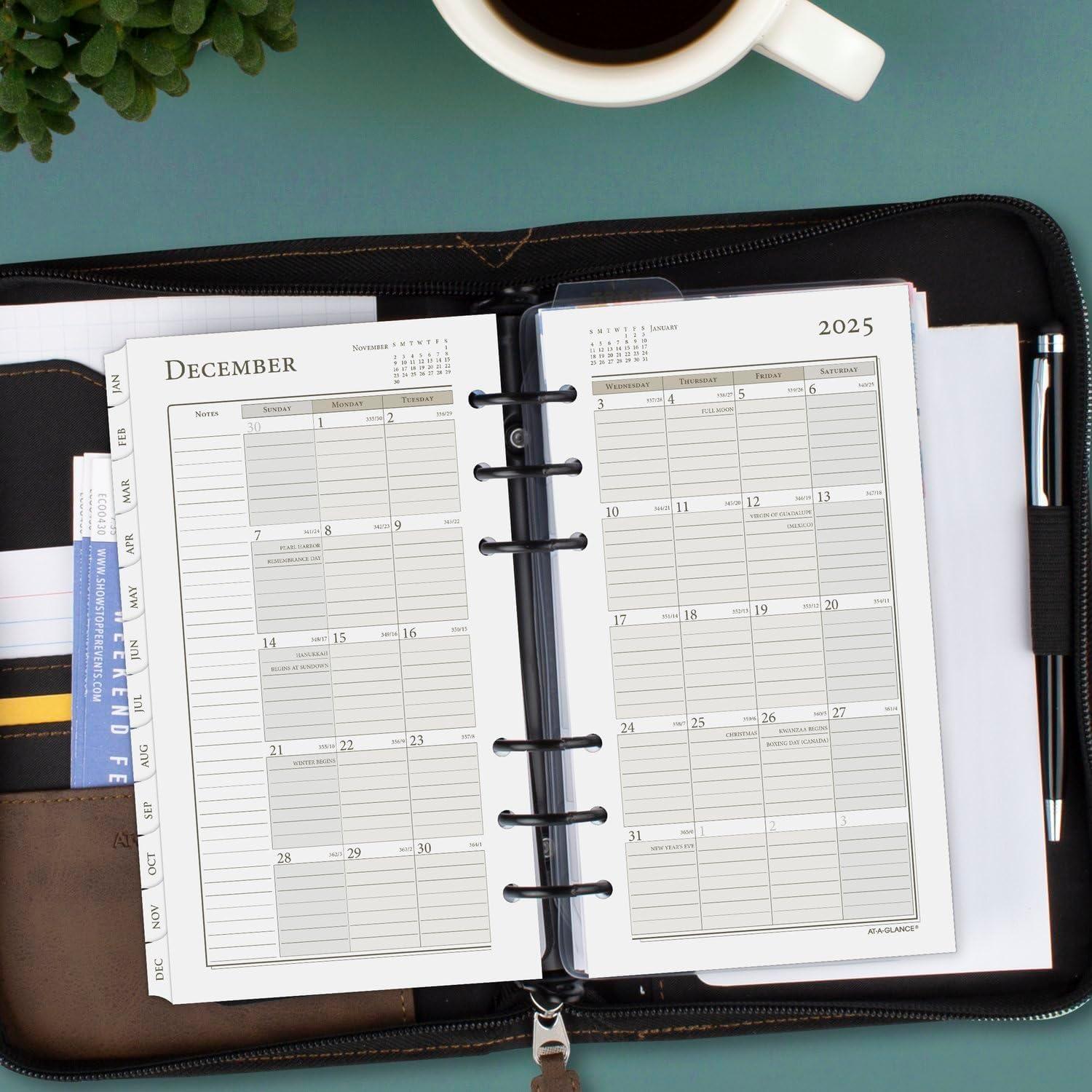image:imageATAGLANCE 2026 Planner Refill Weekly amp Monthly 375 x 675 Portable Size 3 LooseLeaf 471285Y262025 Old Edition Portable