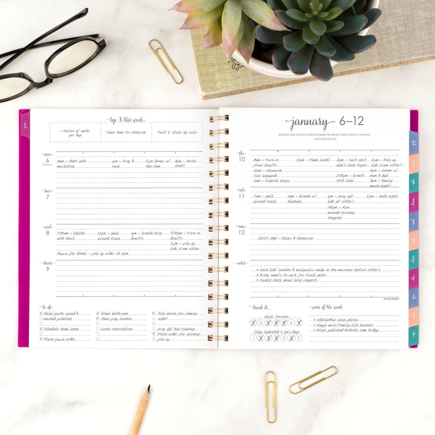 image:imageATAGLANCE 2026 Planner Weekly amp Monthly 85 x 11 Large Harmony Sunset Coral 10999052726Beetroot