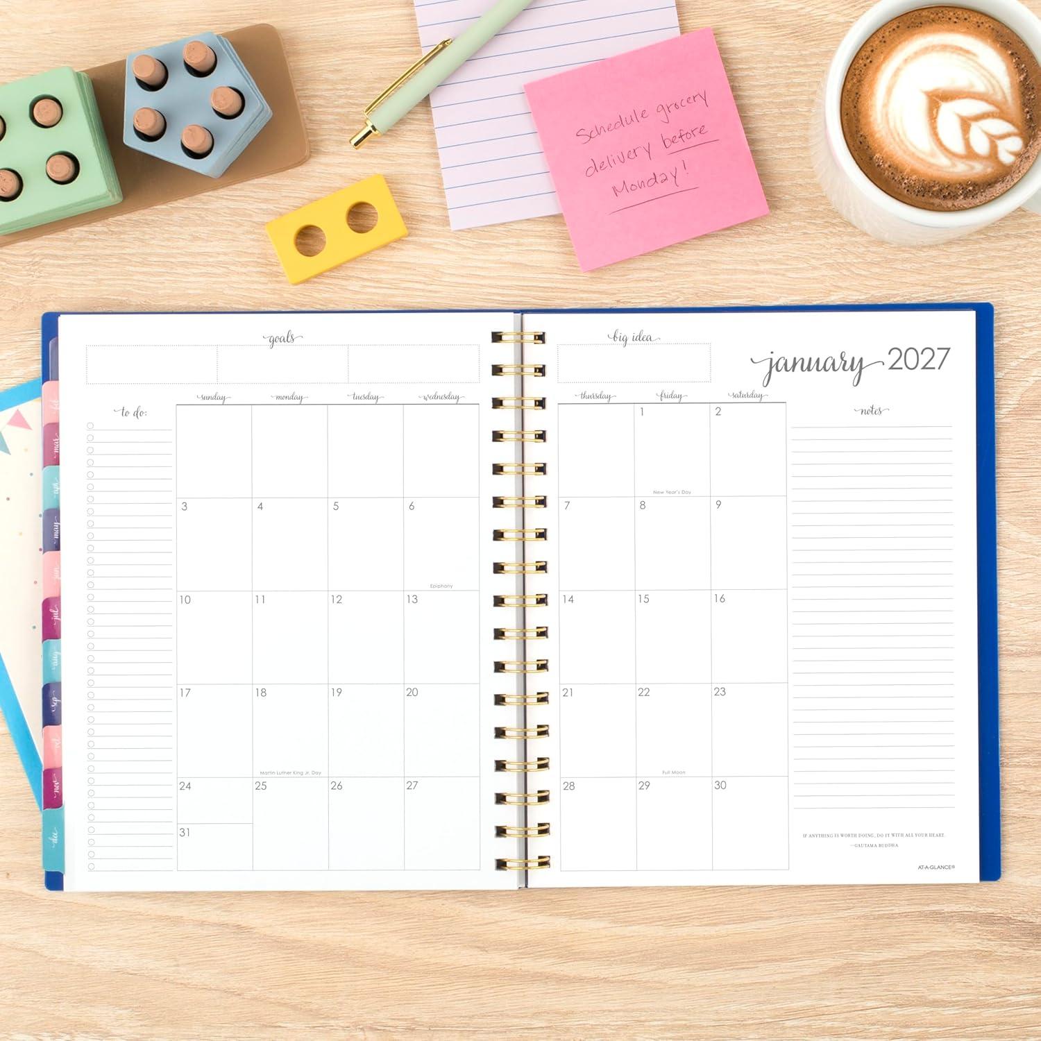 image:imageATAGLANCE 2026 Planner Weekly amp Monthly 85 x 11 Large Harmony Sunset Coral 10999052726Denim