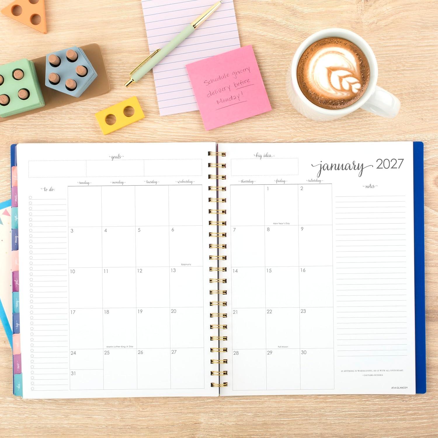 image:imageATAGLANCE 2026 Planner Weekly amp Monthly 85 x 11 Large Harmony Sunset Coral 10999052726Denim