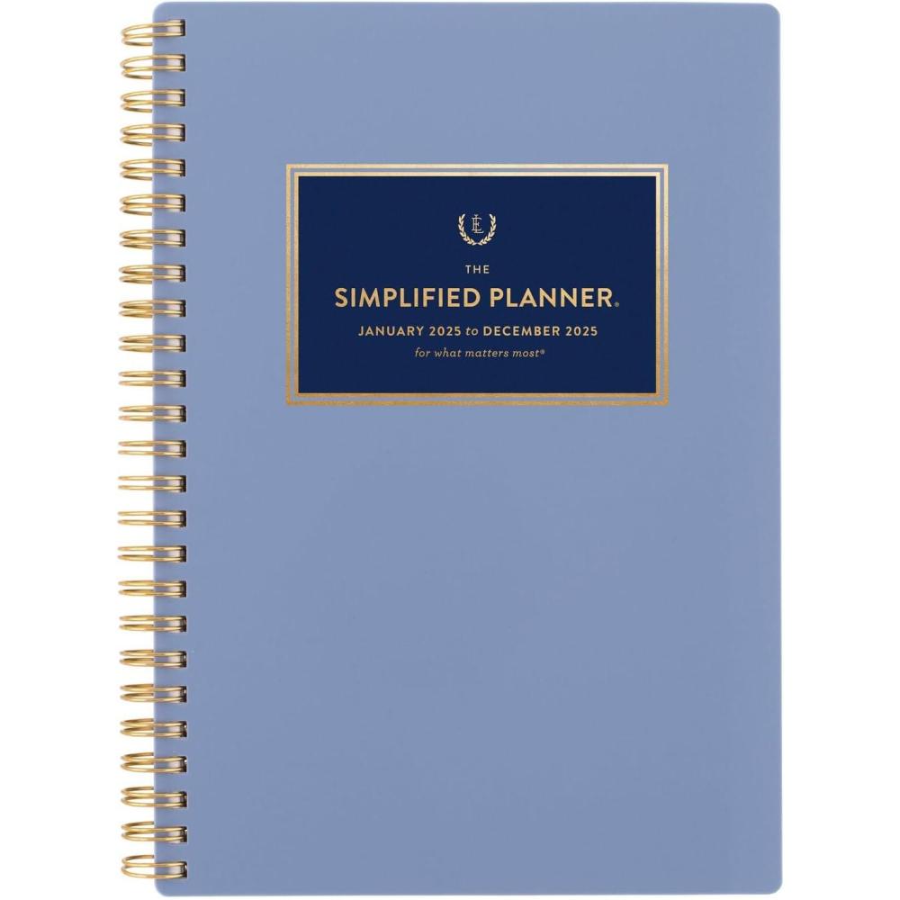 image:imageATAGLANCE 2026 Planner Simplified by Emily Ley Weekly amp Monthly 55 x 85 Small Happy Stripe EL4520026French Blue