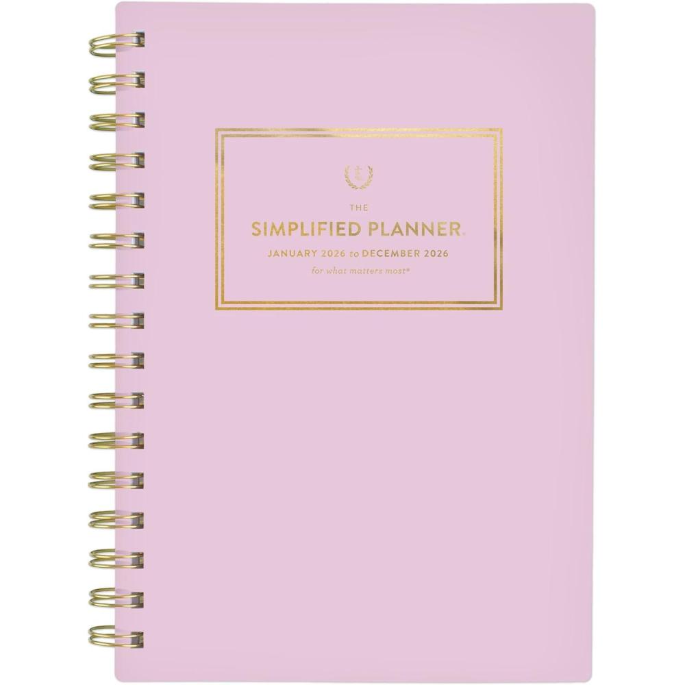 image:imageATAGLANCE 2026 Planner Simplified by Emily Ley Weekly amp Monthly 55 x 85 Small Happy Stripe EL4520026Pink