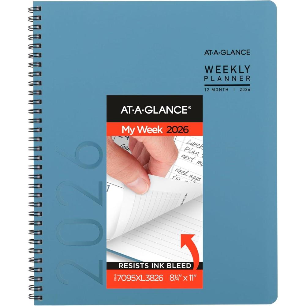 image:imageATAGLANCE 2026 Planner Weekly amp Monthly 825 x 11 Large Contemporary Lite Sky Blue 7095XL38262026 New Edition