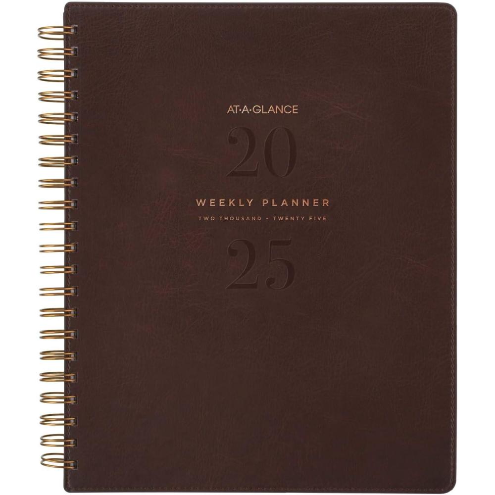 image:imageATAGLANCE 2026 Planner Weekly amp Monthly 85 x 11 Large Signature Distressed Brown YP9050926Brown