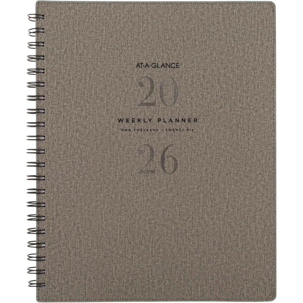 image:imageATAGLANCE 2026 Planner Weekly amp Monthly 85 x 11 Large Signature Distressed Brown YP9050926Gray