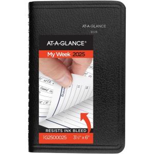 AT-A-GLANCE 2026 Appointment Book Planner, Weekly, 5″ x 8″, Small, DayMinder, Black (G2100026)(2025 Old Edition)