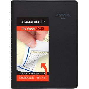 AT-A-GLANCE 2026 Appointment Book Planner, Weekly & Monthly, 5″ x 8″, Small, QuickNotes, Black (76020526)(8-1/4″ x 11″)