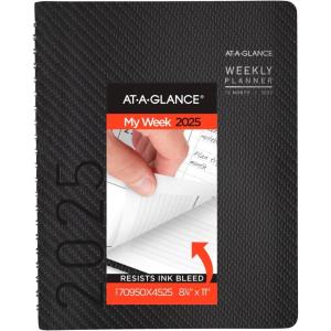 AT-A-GLANCE 2026 Appointment Book Planner, Weekly & Monthly, 8.25″ x 11″, Large, Half-Hourly, Contemporary, Charcoal (70950X4526)(Charcoal)