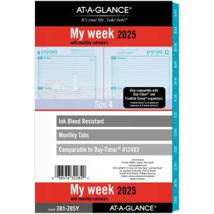 AT-A-GLANCE 2026 Planner Refill, Weekly & Monthly, 5.5″ x 8.5″, Desk Size 4, Loose-Leaf, Zenscapes (281-285Y-26)(Seascapes)