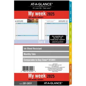 AT-A-GLANCE 2026 Planner Refill, Weekly & Monthly, 5.5″ x 8.5″, Desk Size 4, Loose-Leaf, Zenscapes (281-285Y-26)(Zenscapes)