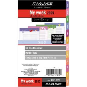 AT-A-GLANCE 2026 Planner Refill, Weekly & Monthly, 5.5″ x 8.5″, Size 4, Desk Size, 52122 Day-Timer, Kathy Davis (KD81-285Y-26)(2025 Old Edition)
