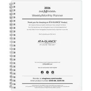 AT-A-GLANCE 2026 Planner Refill, Weekly & Monthly, 7″ x 8.75″, Medium, Executive, DayMinder, Refill for G545 Line Planners (G5455026)(2026)