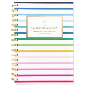 AT-A-GLANCE 2026 Planner, Simplified by Emily Ley, Weekly & Monthly, 5.5″ x 8.5″, Small, Happy Stripe (EL45-200-26)(Happy Stripe)