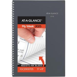 AT-A-GLANCE 2026 Planner, Weekly & Monthly, 5″ x 8″, Small, DayMinder, Gray (GC2000726)(5″ x 8″)
