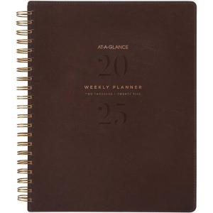 AT-A-GLANCE 2026 Planner, Weekly & Monthly, 8.5″ x 11″, Large, Signature, Distressed Brown (YP9050926)(Brown)