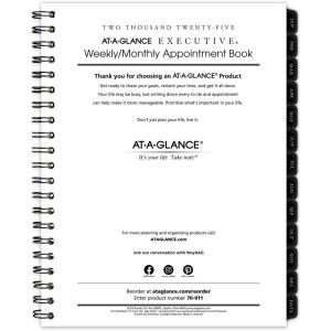 AT-A-GLANCE 2026 Weekly Monthly Refill for 70-NX81, 8-1/4″ x 11″, Large, Executive (709111026)(2025 Old Edition)