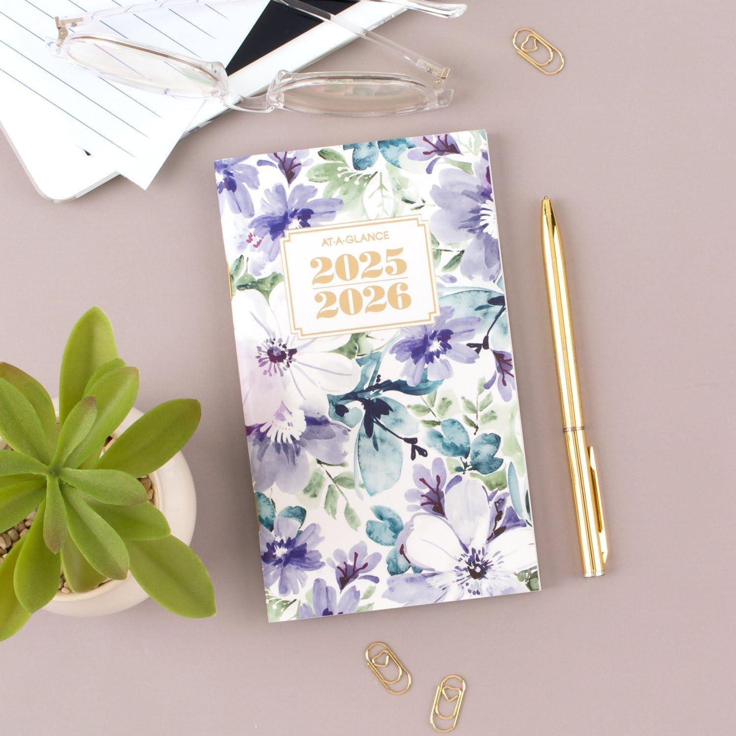 image:imageATAGLANCE 20262027 Planner 2 Year Monthly Planner 35 x 6 Pocket Size BADGE Floral 1753F021262025 Old Edition