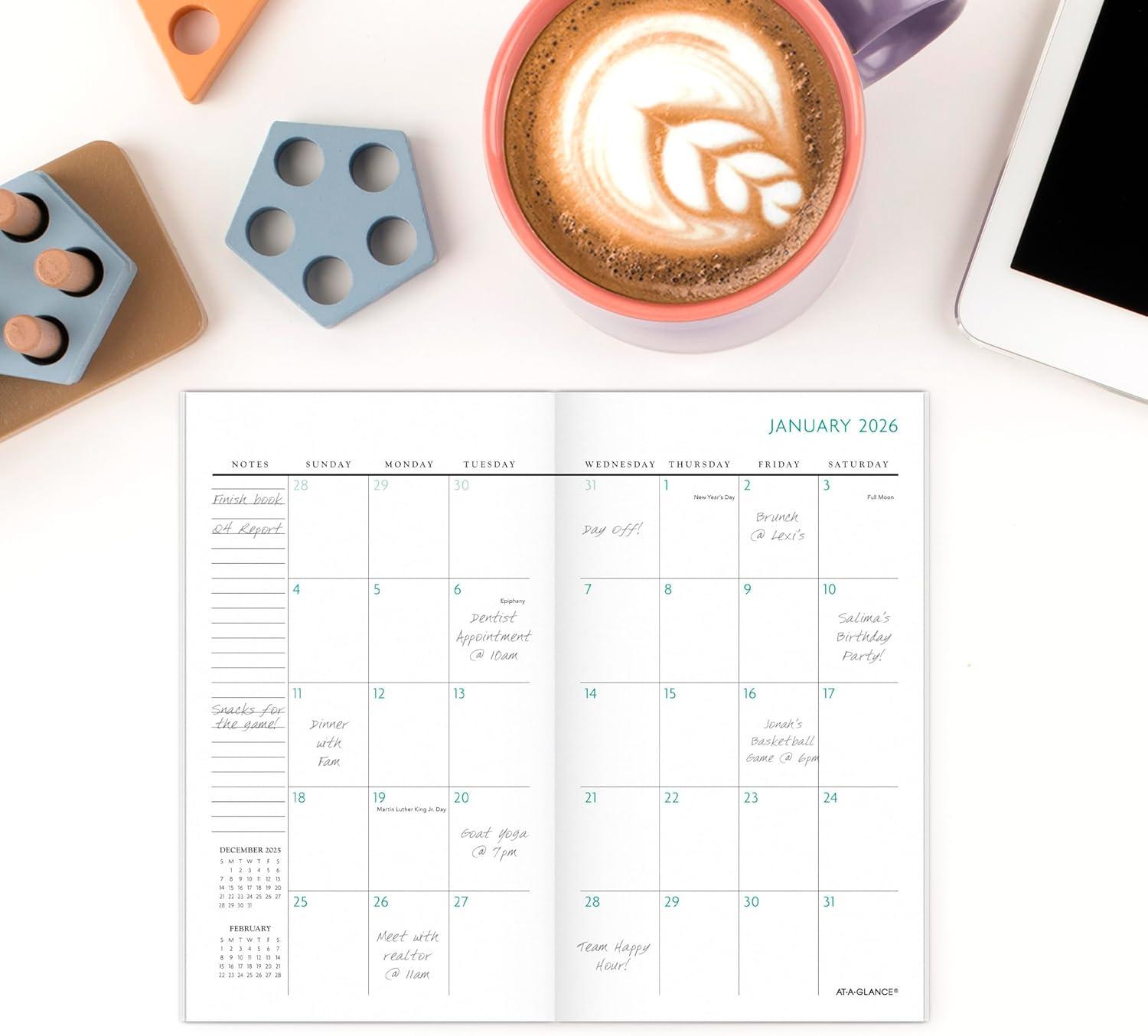 image:imageATAGLANCE 20262027 Planner 2 Year Monthly Planner 35 x 6 Pocket Size BADGE Floral 1753F021262026 New Edition