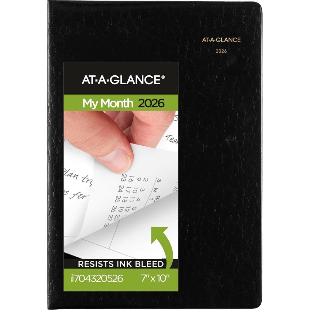 image:imageATAGLANCE 2026 Planner Monthly 7 x 10 Large Designer Cover Black 7043205262026 New Edition