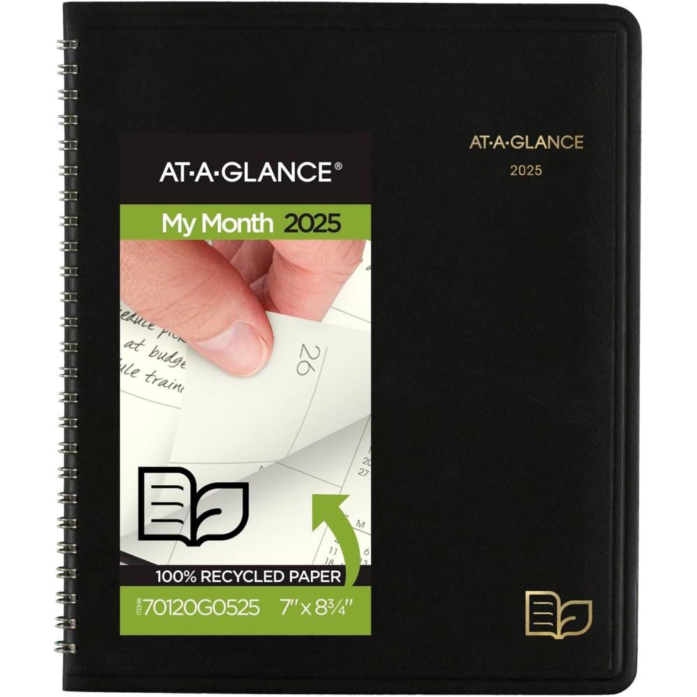image:imageATAGLANCE 2026 Planner Monthly 9 x 11 Large Recycled Black 70260G05262025
