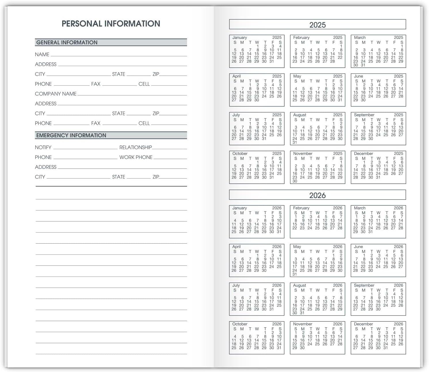 image:imageATAGLANCE 2026 Monthly Planner Refill for 70064 312 x 6 Pocket Size 7090610262025 Old Edition