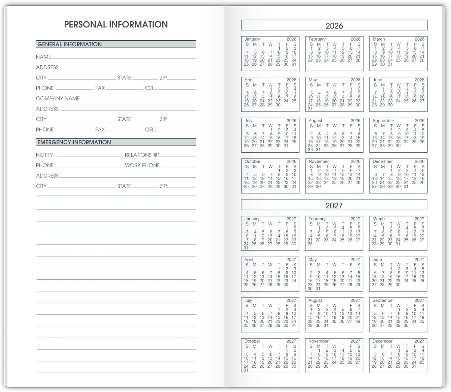 image:imageATAGLANCE 2026 Monthly Planner Refill for 70064 312 x 6 Pocket Size 7090610262026 New Edition