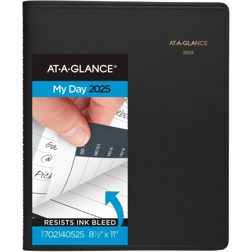 image:imageATAGLANCE 2026 Appointment Book Planner Daily 7 x 834 Medium 24Hour Black 708240526812 x 11 Pack of 6