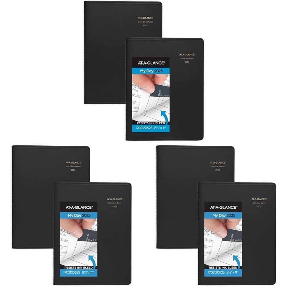 image:imageATAGLANCE 2026 Appointment Book Planner Daily 8 x 11 Large Four Person Group Black 7082205262025 Old Edition