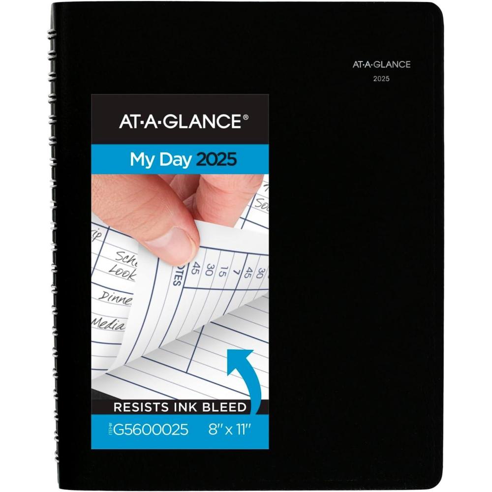 image:imageATAGLANCE 2026 Appointment Book Planner Daily Four Person Group Planner 8 x 11 Large QuarterHourly DayMinder Black G56000262025 Old Edition