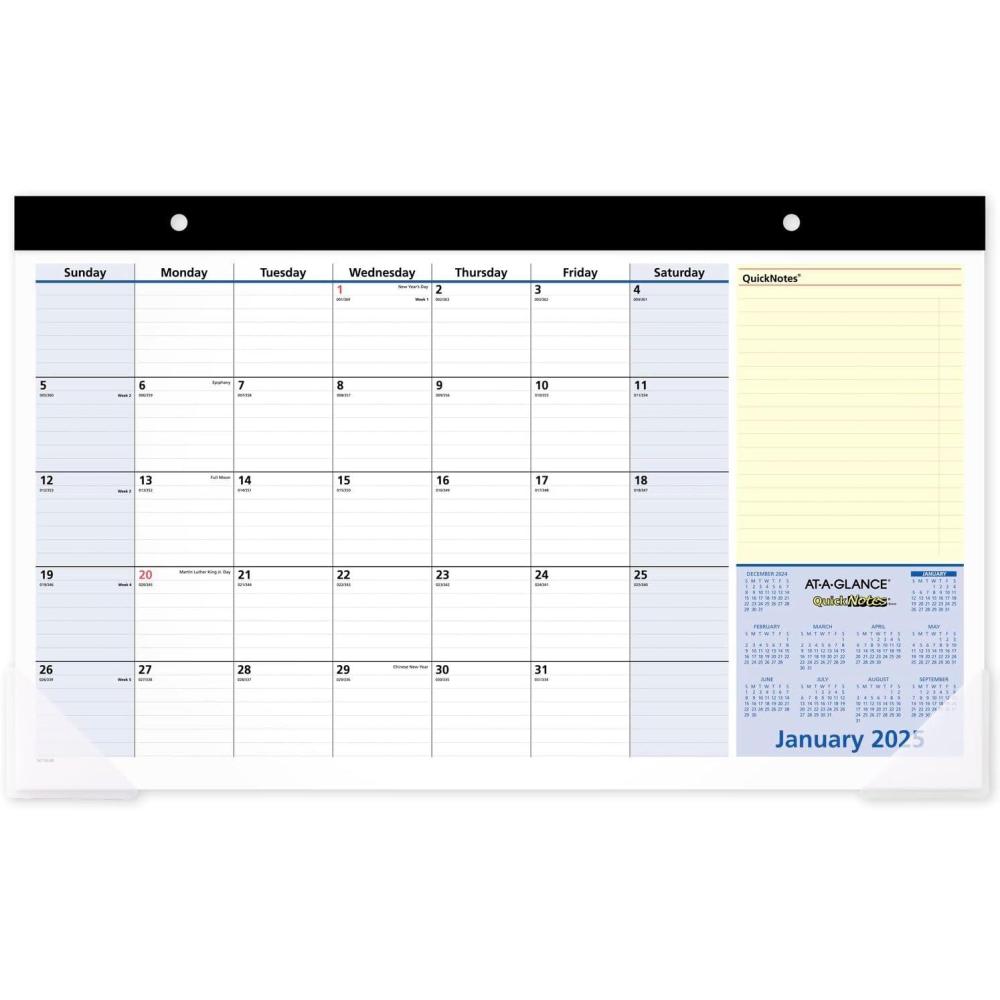 image:imageATAGLANCE 2026 Desk Calendar Monthly Desk Pad 22 x 17 Standard QuickNotes SK70000262025 Edition