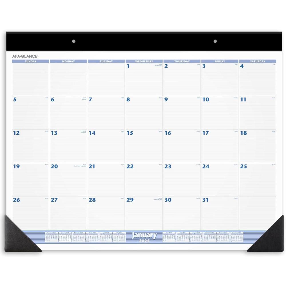 image:imageATAGLANCE 2026 Desk Calendar Monthly Desk Pad 24 x 19 Jumbo BlueGray SW23000262025 Old Edition