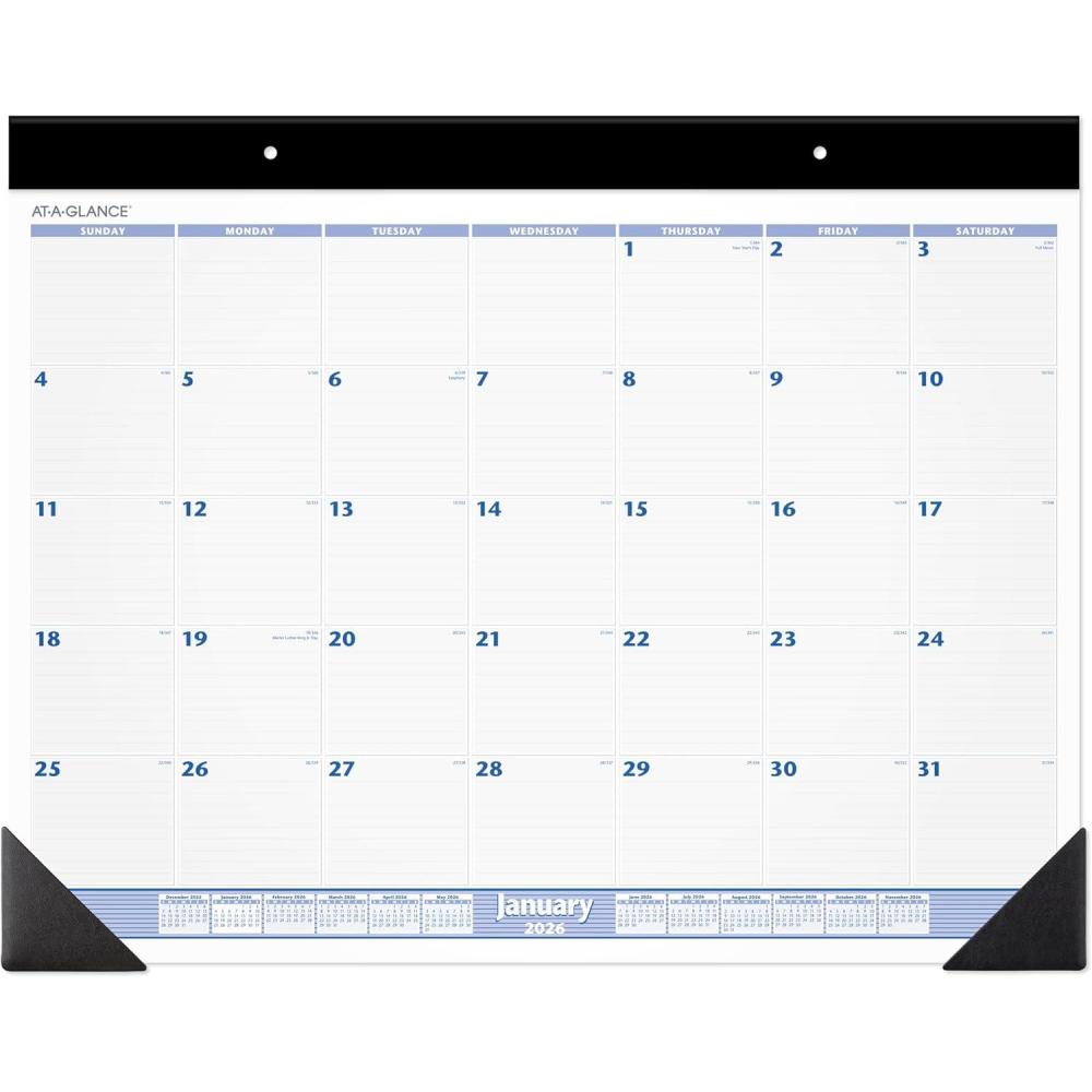 image:imageATAGLANCE 2026 Desk Calendar Monthly Desk Pad 24 x 19 Jumbo BlueGray SW23000262026 New Edition