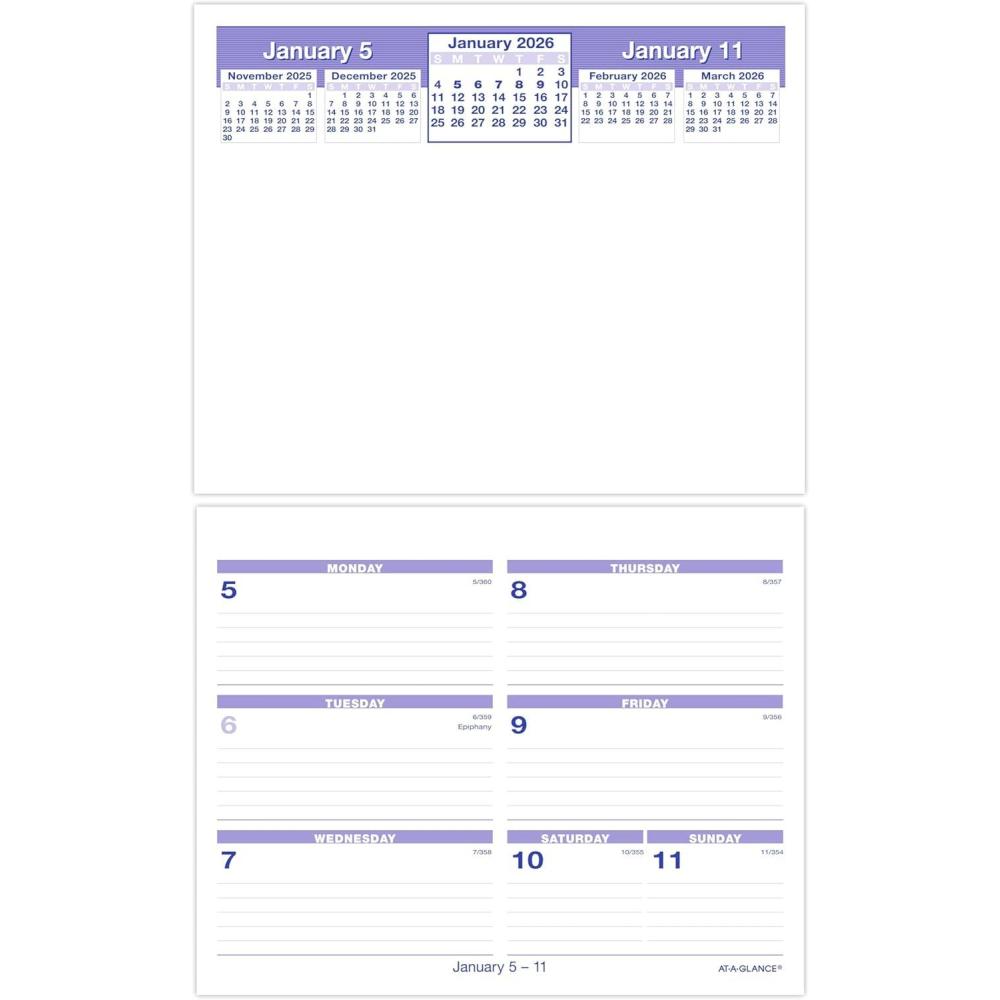 image:imageATAGLANCE 2026 Desk Calendar Refill Weekly 6 x 7 FlipAWeek SW705X50262026 New Edition