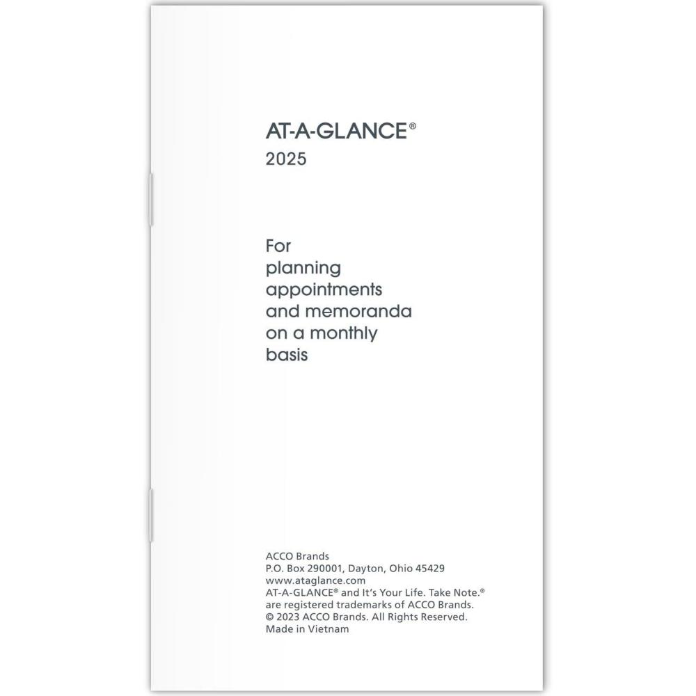 image:imageATAGLANCE 2026 Monthly Planner Refill for 70064 312 x 6 Pocket Size 7090610262025 Old Edition