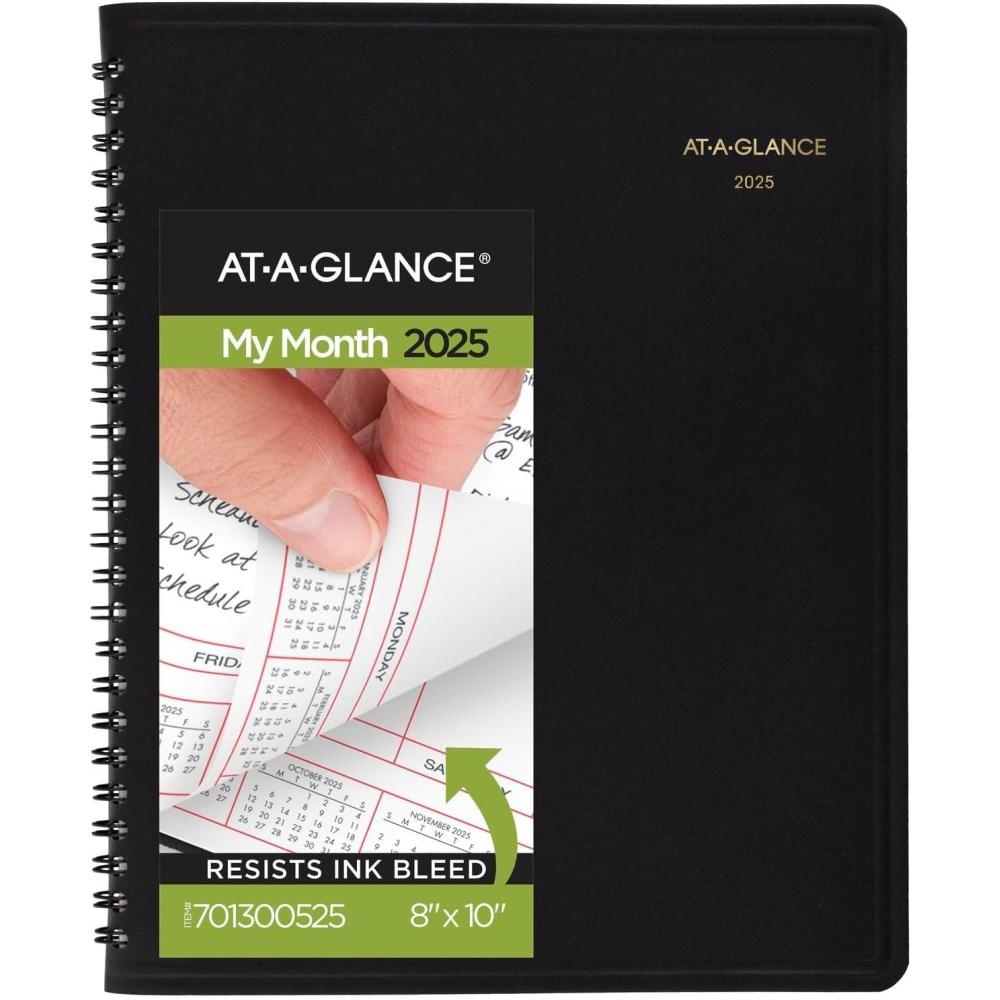 image:imageATAGLANCE 2026 Planner Monthly 8 x 10 Large Black 7013005262025 Old Edition