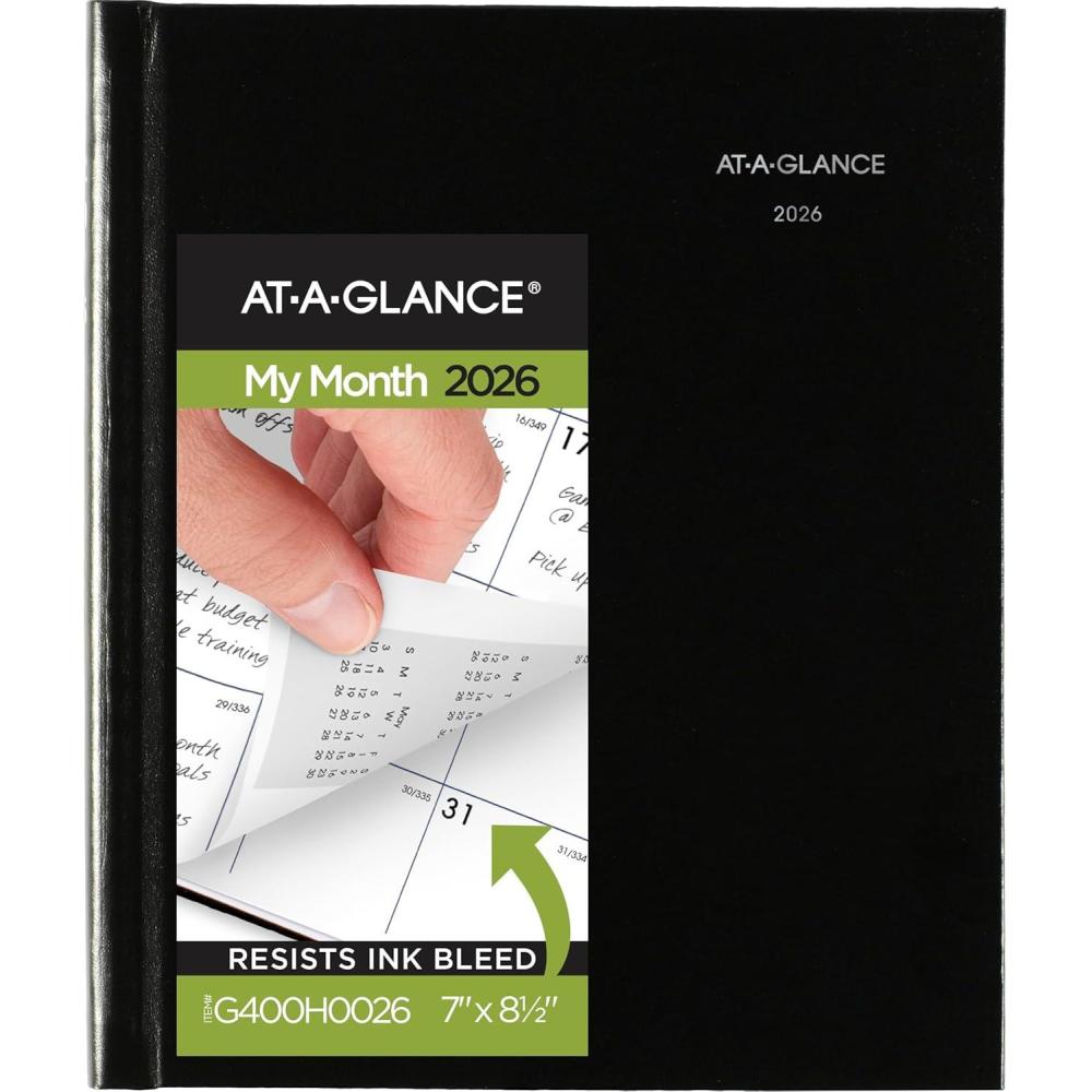 image:imageATAGLANCE 2026 Planner Monthly 8 x 1134 Large Hardcover DayMinder Black G470H00262026 New Edition