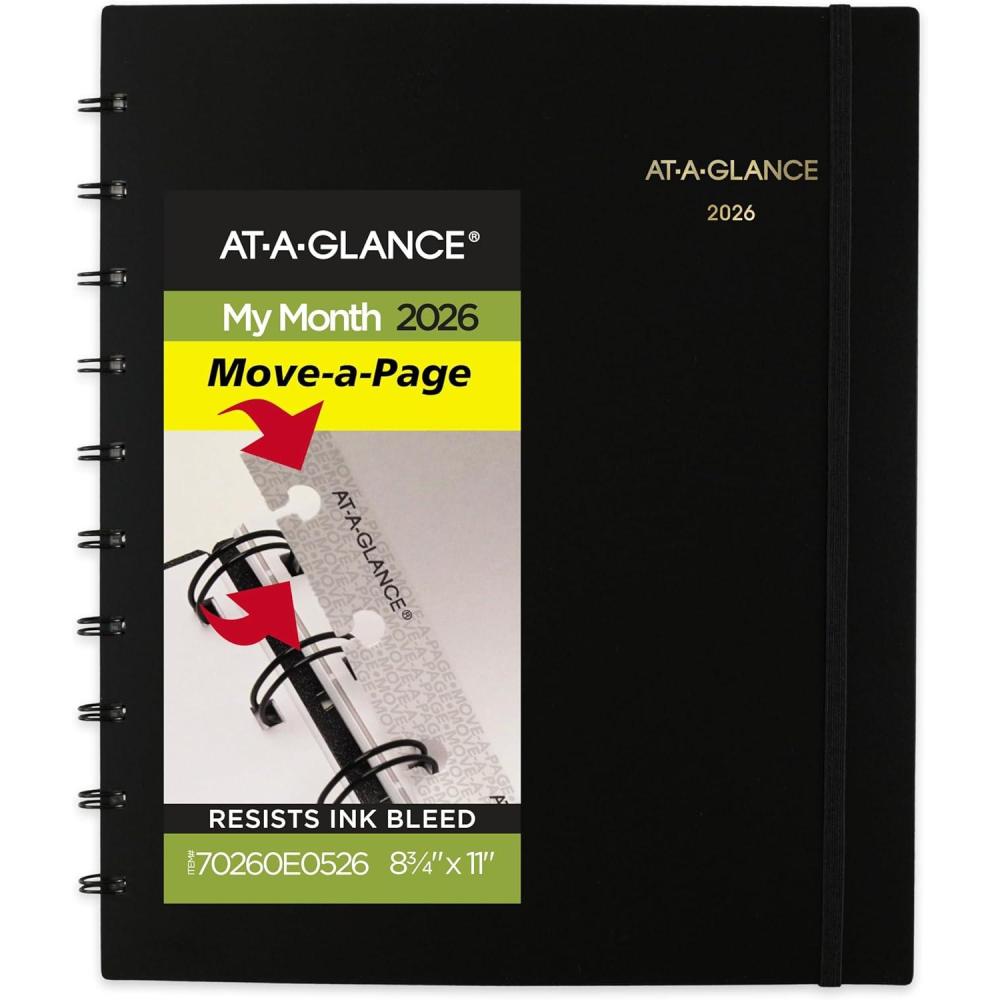 image:imageATAGLANCE 2026 Planner Monthly 875 x 11 Large MoveAPage Black 70260E0526