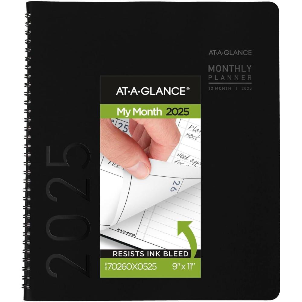 image:imageATAGLANCE 2026 Planner Monthly 9 x 11 Large Contemporary Crushed Cherry 70250X1426Black