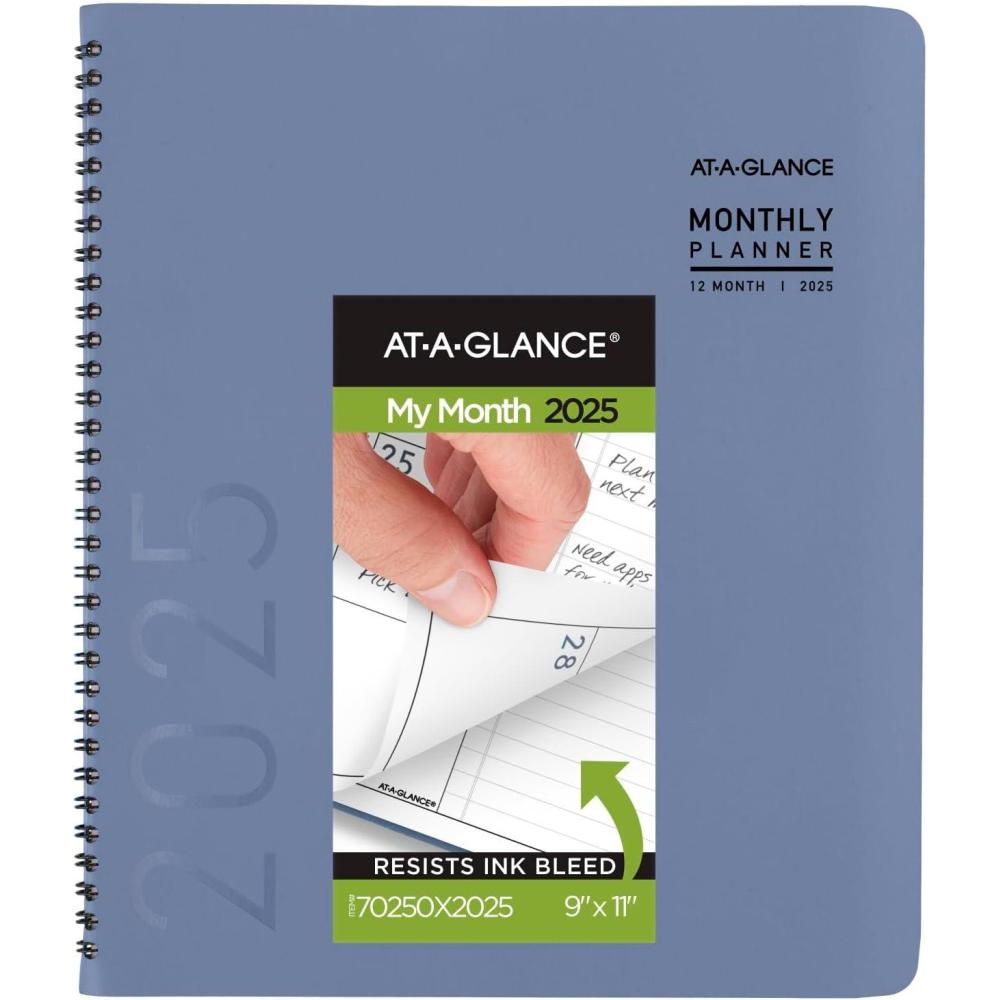 image:imageATAGLANCE 2026 Planner Monthly 9 x 11 Large Contemporary Crushed Cherry 70250X1426Slate Blue