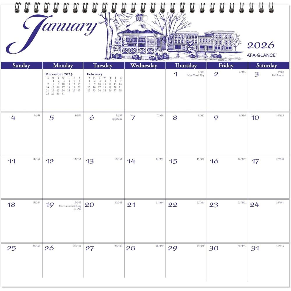 image:imageATAGLANCE 2026 Wall Calendar 12 x 12 Medium Illustrators Edition G100017262026 New Edition