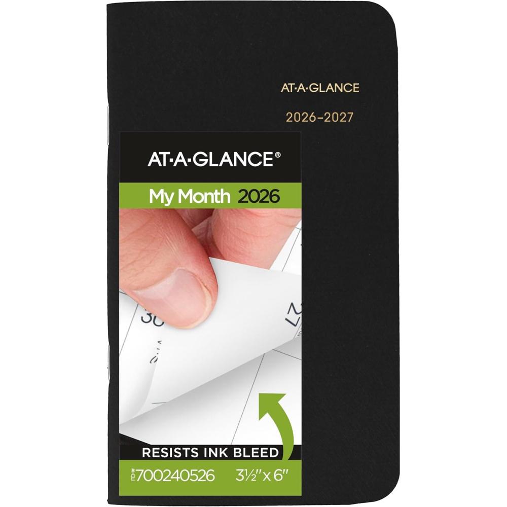 image:imageATAGLANCE 20262027 Planner 2 Year Monthly Planner 35 x 6 Pocket Size Black 70024052620262027