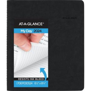 AT-A-GLANCE 2026 Appointment Book Planner, Daily, 6-1/2″ x 8-3/4″, Medium, The Action Planner, Black (70EP030526)(2024 Old Edition)