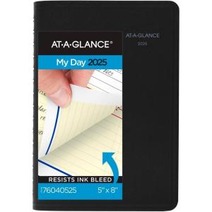 AT-A-GLANCE 2026 Appointment Book Planner, Daily & Monthly, 5″ x 8″, Small, QuickNotes, Black (76040526)(2025 Old Edition)