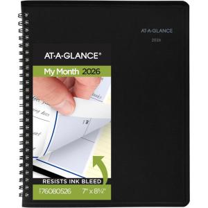 AT-A-GLANCE 2026 Appointment Book Planner, Monthly, 8-1/4″ x 11″, Large, QuickNotes, Black (76060526)(2026 New Edition)