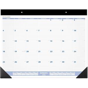 AT-A-GLANCE 2026 Desk Calendar, Monthly, Desk Pad, 24″ x 19″, Jumbo, Blue/Gray (SW2300026)(2026 New Edition)