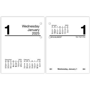 AT-A-GLANCE 2026 Desk Calendar Refill, Daily, 3″ x 3-3/4″, Mini, Loose-Leaf (E9195026)(2025 Old Edition)