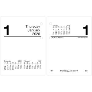 AT-A-GLANCE 2026 Desk Calendar Refill, Daily, 3″ x 3-3/4″, Mini, Loose-Leaf (E9195026)(2026 New Edition)