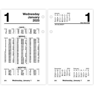 AT-A-GLANCE 2026 Desk Calendar Refill, Daily, 3-1/2″ x 6″, Standard, Financial (S1705026)(2025 Old Edition)