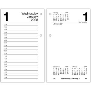 AT-A-GLANCE 2026 Desk Calendar Refill, Daily, 3.5″ x 6″, Standard, Loose-Leaf (E717T5026)(Standard Black)